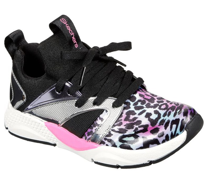 Skechers ine Status - Hint Of Wild - Girls Sneakers Leopard [AU-XR0560]